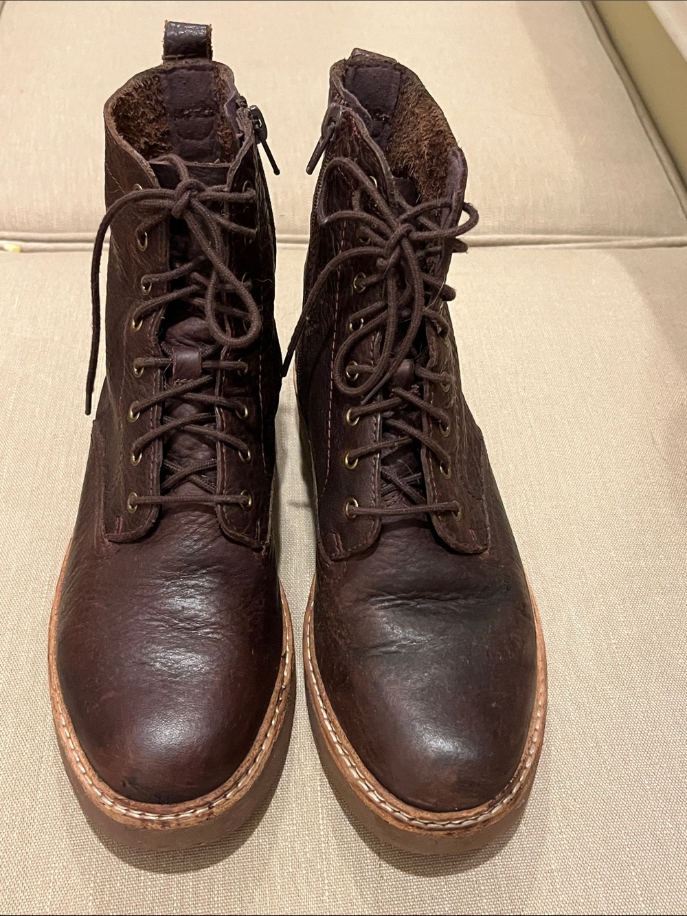 Clark’s Brown Leather Lace-Up Boots Sz 7.5